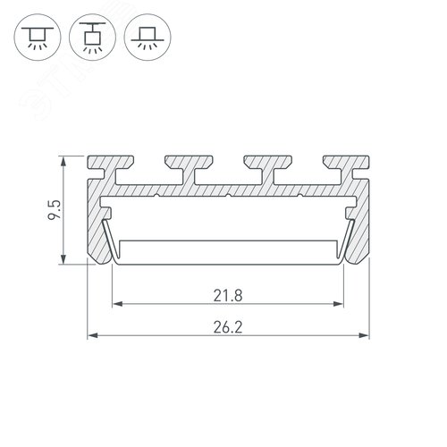 Профиль PLS-LOCK-2000 ANOD (ARL, Алюминий) 2