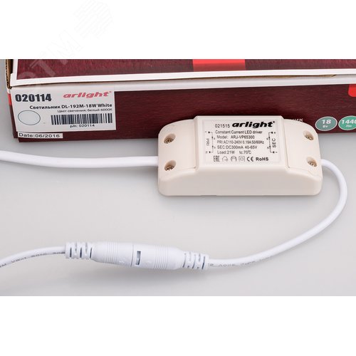 Светильник DL-192M-18W White (ARL, IP40 Металл, 3 года) 2