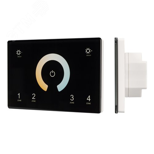 Панель Sens SMART-P81-MIX Black (230V, 4 зоны, 2.4G) (ARL, IP20 Пластик, 5 лет) - Arlight