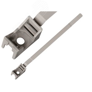 Ремешок-опора для труб и кабеля PRNT 16-32 серый, с шурупом и дюбелем (200шт)