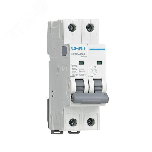 Выключатель автоматический 2P 1А C 6кА NB8-40J - CHINT, артикул 320683