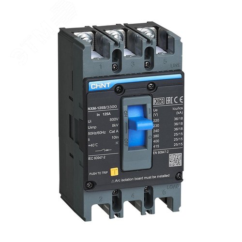Выключатель автоматический NXM-125S/3P 125А 25кА (R) - CHINT