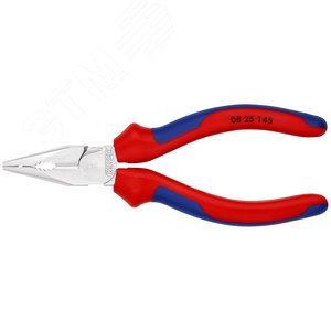 Пассатижи остроконечные с удлиненными губками резка - проволока средней твердости 3мм твердая проволока 2мм кабель 8мм (16мм) L=145мм хромированные двухкомпонентные рукоятки блистер 3