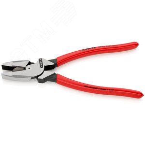 Плоскогубцы электромонтера Linemans Pliers резка - проволока средней твердости 46мм твердая проволока 3мм L=240мм черные обливные рукоятки - фото 2