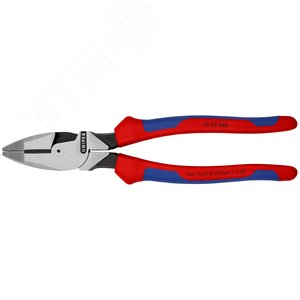 Плоскогубцы электромонтера Linemans Pliers резка - проволока средней твердости 46мм твердая проволока 3мм L=240мм двухкомпонентные рукоятки блистер цвет черный - фото 2
