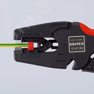 Стриппер автоматический MulTiSTrip 10 зачистка 003-10мм (AWG 32-7) рез кабеля одножильные 6мм многожильные 10мм L=195мм рукоятки с зоной мягкого пластика для надежного хвата - фото 6