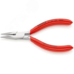 Плоскогубцы захватные прецизионные плоскокруглые губки L-125 мм хромированные обливные рукоятки - фото 2