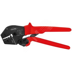 Пресс-клещи под прессуемые и трубчатые кабельные наконечники без изолятора по стандарту DIN 46234 и DIN 46235 а также прессуемые и стыковые соединители без изолятора по стандарту DIN 46341 и DIN 46267 05-100 мм AWG 20-7 кол-во гнёзд: 4 L-250 мм