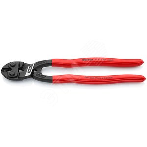 Болторез компактный CoBolT XL резка - с выемкой на кромках для реза толстой проволоки проволока средней твердости 56мм твердая проволока 4мм рояльная струна (HRC 59) 38мм L=200мм черный обливные рукоятки блистер - Knipex