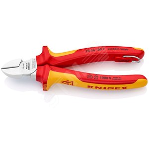 Бокорезы VDE 1000V резка - мягкая проволока 4мм проволока средней твердости 3мм твердая проволока 2мм L=160мм 62HRC диэлкектрические хромированные двухкомпонентные рукоятки крепление для страховки