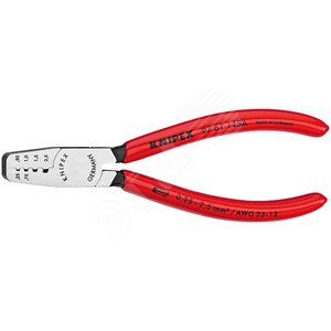 Пресс-клещи для обжима контактных гильз 4 гнезда 025-25мм (AWG 23-13) L=145мм обливные рукоятки - Knipex