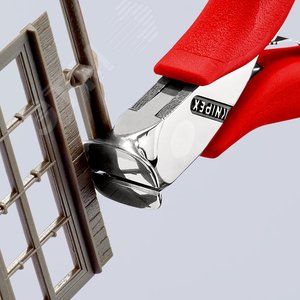 Кусачки торцевые для электроники режущие кромки без фаски с пружиной резка - мягкая проволока 14мм проволока средней твердости 08мм L=115мм зеркальная полировка однокомпонентные рукоятки - фото 4