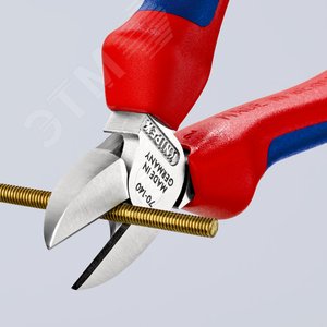 Бокорезы, резка - мягкая проволока 4 мм, проволокасредней твердости 2.5мм, твердая проволока 1.8мм, длина 140мм, 62HRC хромированные двухкомпонентные рукоятки - фото 4