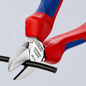 Бокорезы, резка - мягкая проволока 4 мм, проволокасредней твердости 2.5мм, твердая проволока 1.8мм, длина 140мм, 62HRC хромированные двухкомпонентные рукоятки - фото 6
