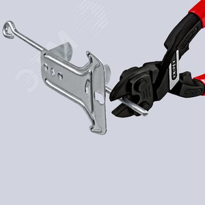 Болторез компактный CoBolT резка - мягкая проволока 6 мм проволока средней твердости 52мм твердая проволока 4мм рояльная струна (HRC 59) 36мм L=200мм черный обливные рукоятки блистер - фото 4