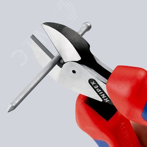 Бокорезы компактные X-CUT резка - мягкая проволока 48мм проволока средней твердости 38мм твердая проволока 27мм рояльная струна (HRC 59) 22мм L=160мм двухкомпонентные рукоятки блистер цвет черный - фото 4