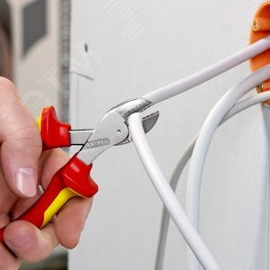 Бокорезы компактные X-CUT VDE 1000V резка - мягкая проволока 48мм проволока средней твердости 38мм твердая проволока 27мм рояльная струна (HRC 59) 22мм L=160мм диэлкектрические хромированные двухкомпонентные рукоятки блистер - фото 6