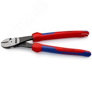 Бокорезы (кусачки боковые) голова под углом 25° рез: проволока средней твёрдости 46 мм твёрдая проволока 35 мм рояльная струна (HRC 59) 3 мм L-250 мм чёрные 2-компонентные рукоятки крепление для страховки - фото 2