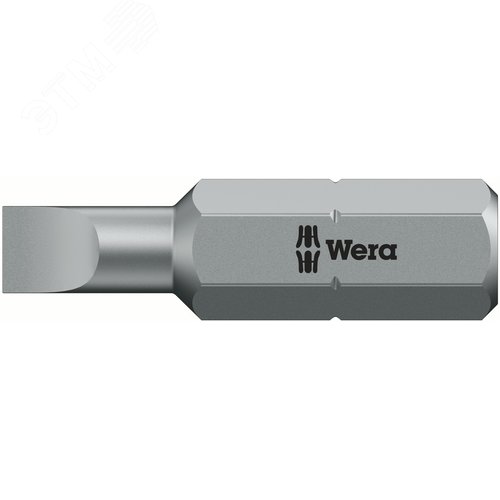Бита шлицевая 800/1 Z SL вязкая твёрдость хвостовик шестигранный 1/4 C 63 05х3х25мм - Knipex