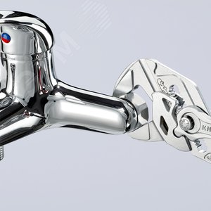 Клещи переставные - гаечный ключ 52 мм (2) L-250 мм Cr-V хромированные обливные рукоятки блистер - фото 6