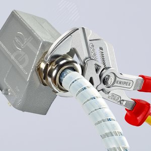 Клещи переставные - гаечный ключ VDE 1000V 52 мм (2) L-250 мм диэлектрические Cr-V хромированны е 2-компонентные рукоятки - фото 4
