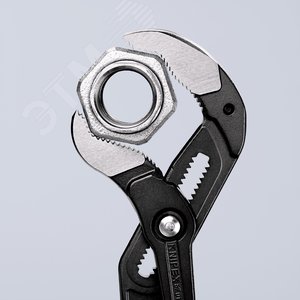 Клещи переставные COBRA сантехнические с фиксатором 115 мм (4 1/2) под ключ 120 мм L-560 мм Cr-V серые обливные рукоятки - фото 4