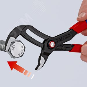 Клещи переставные COBRA QUICKSETавные сантехнические с фиксатором быстрая установка 50 мм (2) под ключ 46 мм L-250 мм Cr-V серые обливные рукоятки - фото 5