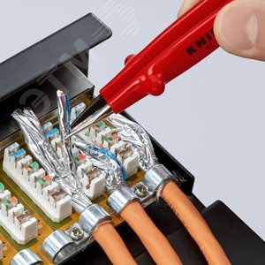 Пинцет VDE 1000V захватный прецизионный зазубренные губки с особо тонкими кончиками пружинная сталь хромированный L-130 мм - фото 6
