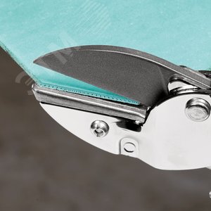 Секатор для скользящих резов по мягким материалам (резина кожа ПВХ и тд) плоский профиль: макс 40X75 мм круглый профиль макс 25 мм длина лезвия 40 мм L-200 мм - фото 5