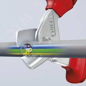 Кабелерез STepCuT VDE 1000V ступенчатый рез рез: кабель d 15 мм (50 мм AWG 1/0) L-160 мм диэлектрический хромированный двукомпонентные рукоятки - фото 8