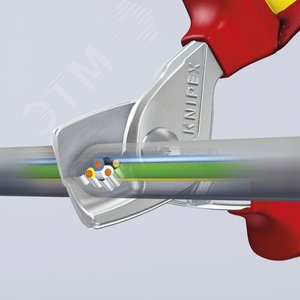 Кабелерез STepCuT VDE 1000V ступенчатый рез рез: кабель d 15 мм (50 мм AWG 1/0) L-160 мм диэлектрический хромированный двукомпонентные рукоятки - фото 10