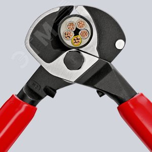 Кабелерез VDE 1000V рез кабель 27мм (150мм AWG 5/0) L=500мм диэлектрический алюминиевый корпус черный обливные рукоятки - фото 2