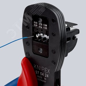 Пресс-клещи для миниатюрных штекеров параллельный обжим штекеры Mini-FiT™ Molex LLC кол-во гнёзд: 3 AWG 16/18/20-24 L-190 мм 2-компонентные рукоятки - фото 4