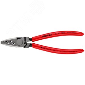 Пресс-клещи для обжима контактных гильз 9 гнезд 025-160мм (AWG 23-5) L=180мм обливные рукоятки блистер 3