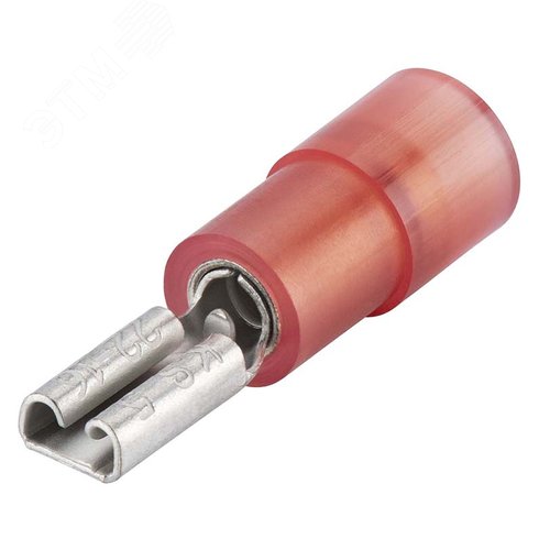 Гильзы флажковые изолированныеованные красные штекер: 63X08 мм 05 - 10 мм (AWG 20-17) 100 шт