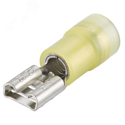 Гильзы флажковые изолированныеованные жёлтые штекер: 63X08 мм 40 - 60 мм (AWG 11-10) 100 шт