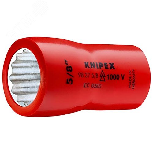 Головка торцевая VDE 1000V DR 3/8 BiHEX двойной шестигранник дюймовая 3/4 диэлектрическая