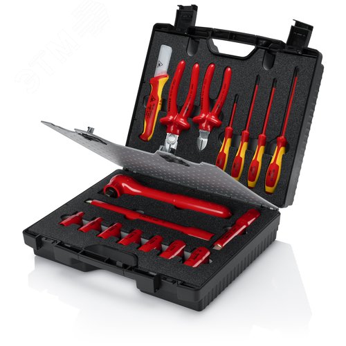 Чемодан инструментальный компактный VDE 17 предметов - Knipex