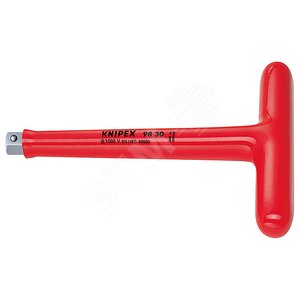 Вороток Т-образный VDE 1000V DR 3/8 L-200 мм диэлектрический - Knipex