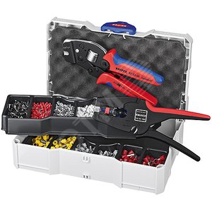 Набор контактных гильз в систейнере пресс-клещи KN-975308 Стриппер MULTISTRIP 10 10 KN-1242195 гильзы контактные изолированныеованные 05мм 075мм 1мм 15мм 25мм - 200шт 4мм 6мм - 100шт 10мм - 50шт (KN-979024) - Knipex