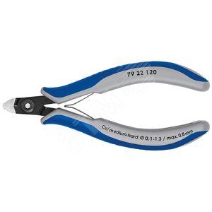 Прецизионные кусачки боковые для электроники вороненые 120 мм - Knipex