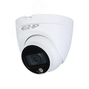 Видеокамера 2 Мп CVI/TVI/AHD/CVBS купольная 3.6 мм уличная  Full Color (EZ-HAC-T6B20P-LED-0360B) - EZ-IP