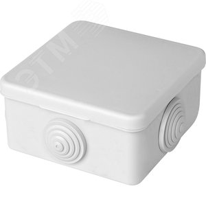 Коробка разветвительная 75*75*42мм, 250/380В, 10А, IP53, 4 ввода, белая, - Feron