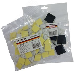 Площадка самоклеющаяся 20*20 мм, под хомуты, белый, Stekker (WMCL2020) 3