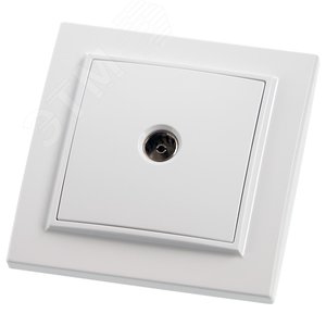 Розетка телевизионная, 75 Ом, 5-862МГц, Эрна, белый,