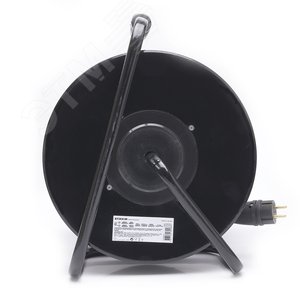 PRF01-41-50 Удлинитель на катушке металл 4 гнезда с/з 3*2,5, черный, 50м ,серия Professional - фото 4