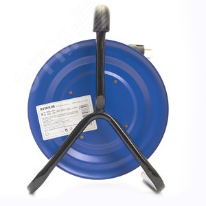 Удлинитель на катушке металл 4 гнезда с/з 3*2,5, синий, 30м, Professional - фото 3