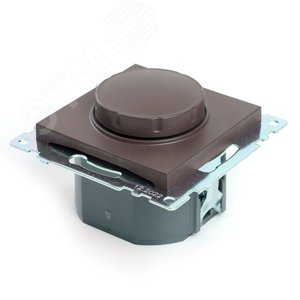 Выключатель диммирующий TRIAC (механизм) 250В, 500W, серия Катрин, шоколад Stekker - фото 2