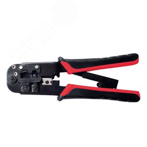 Кримпер для обжима RJ разъемов (RJ-45, RJ-12, RJ-11) черный/красный - Feron
