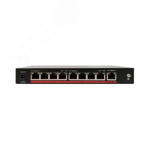 Коммутатор 8-ми портовый 10/100Mbps RJ-45 Uplink  PoE (UM1-E9/8P_mini) - Optimus CCTV
